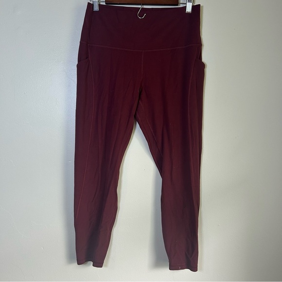 Lululemon Burgundy High-Waisted Leggings - Picture 1 of 4